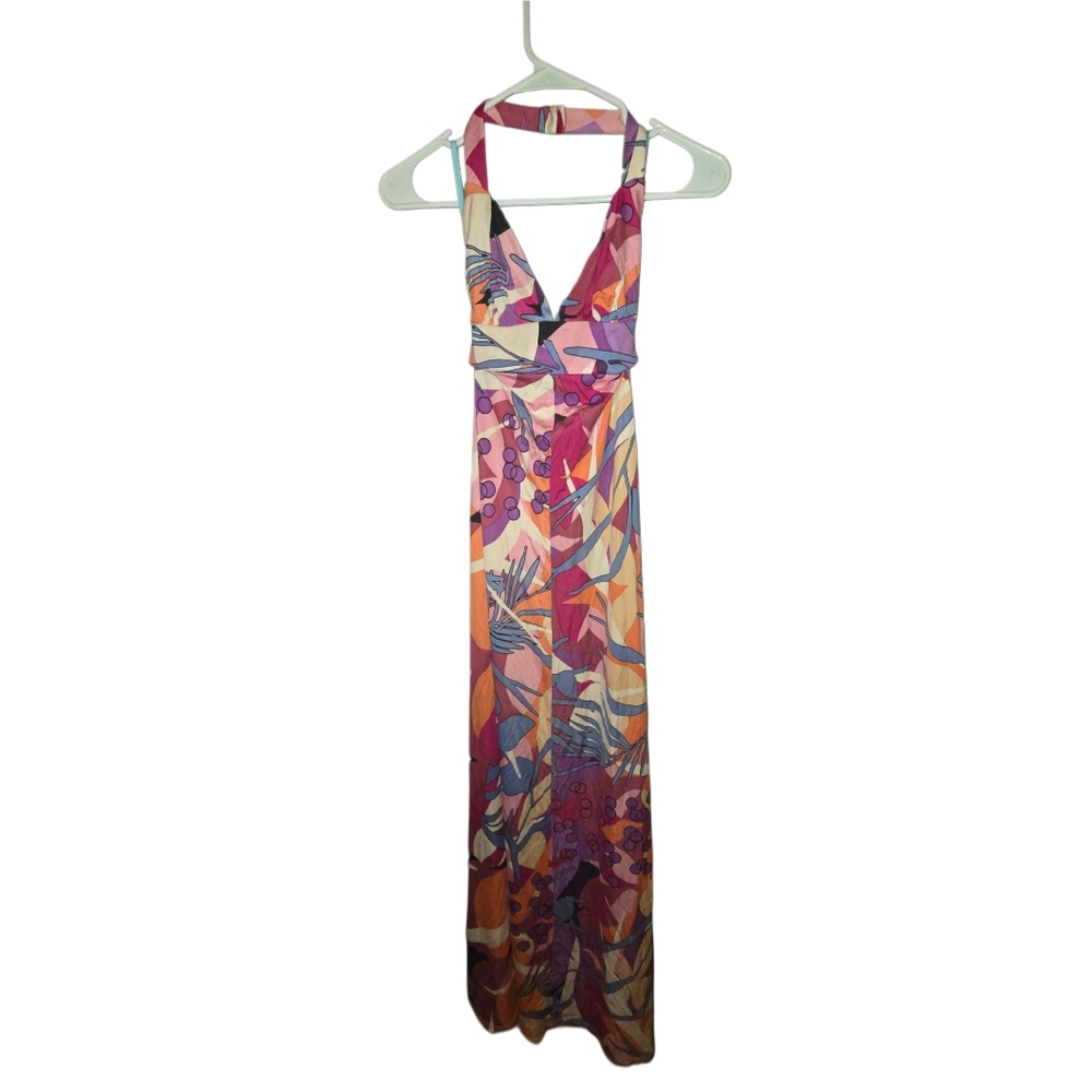 Marciano Colorful Halter Maxi Dress